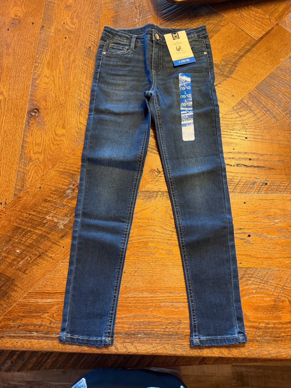 Members Mark sz 10/12 Kids Stretch Dark Blue Skinny Jeans